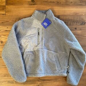 Womens Sz XS Grey Quarter Zip Sweater